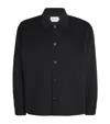 Frame Wool Double-faced Overshirt In Black