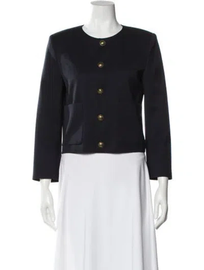 Pre-owned Frame Wool Evening Jacket In Blue