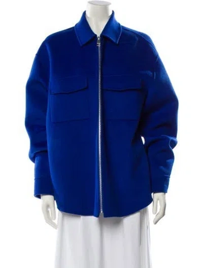 Pre-owned Frame Wool Jacket In Blue