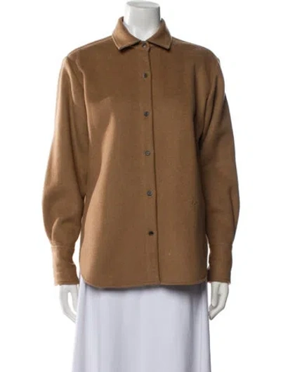 Pre-owned Frame Wool Jacket In Brown