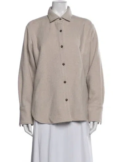 Pre-owned Frame Wool Jacket In Grey/purple