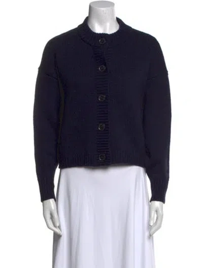 Pre-owned Frame Wool Mock Neck Sweater In Blue