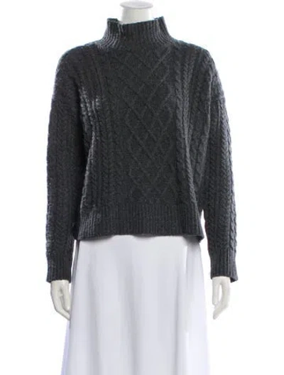 Pre-owned Frame Wool Mock Neck Sweater In Gray