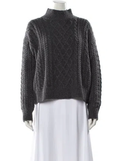 Pre-owned Frame Wool Mock Neck Sweater In Gray
