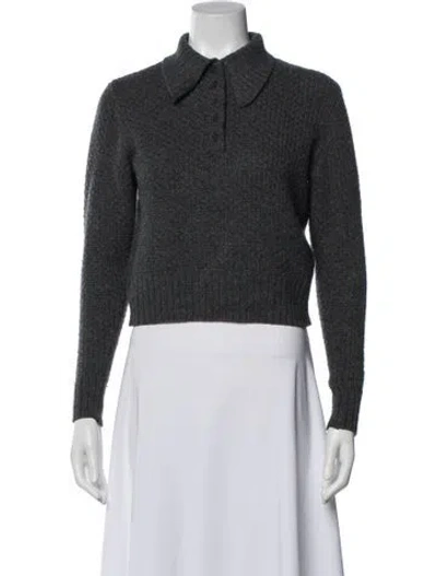 Pre-owned Frame Wool Mock Neck Sweater In Gray