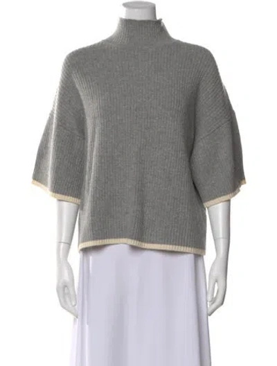 Pre-owned Frame Wool Mock Neck Sweater In Gray