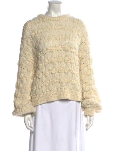 Pre-owned Frame Wool Mock Neck Sweater In Neutral