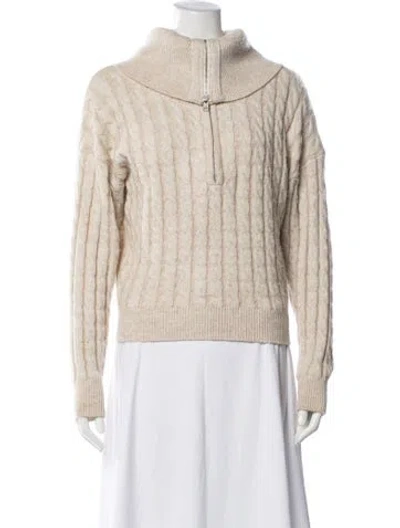 Pre-owned Frame Wool Mock Neck Sweater In Neutrals
