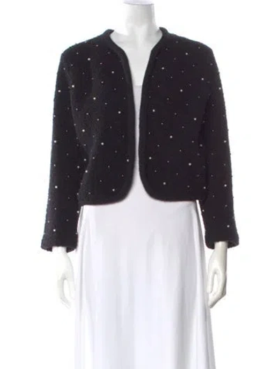 Pre-owned Frame Wool Open Front Sweater In Black