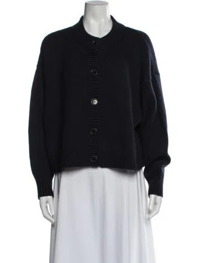 Pre-owned Frame Wool Open Front Sweater In Black