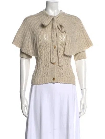 Pre-owned Frame Wool Open Front Sweater In Neutral
