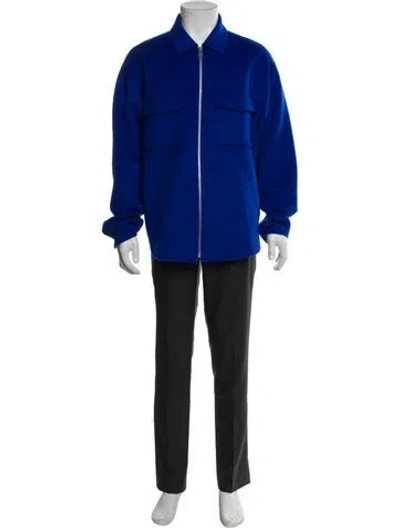 Pre-owned Frame Wool Overcoat In Blue