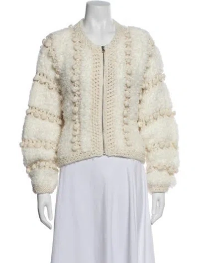 Pre-owned Frame Wool Patterned Jacket In Neutral