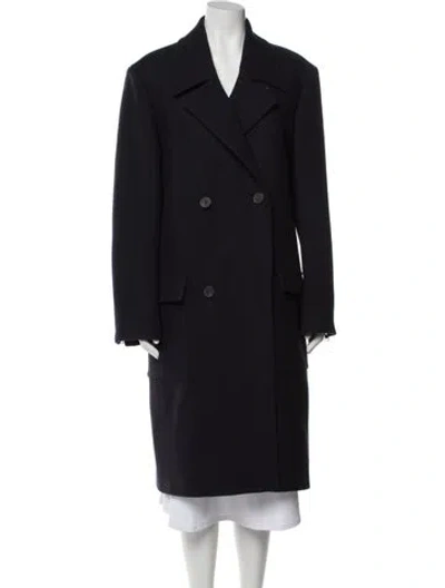 Pre-owned Frame Wool Peacoat W/ Tags In Blue