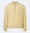 Frame Wool Polo Sweater In Yellow