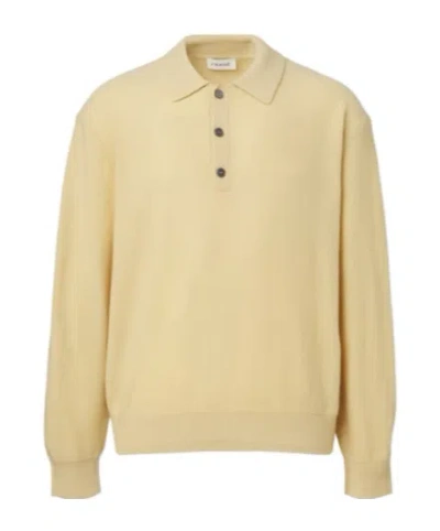 Frame Wool Polo Sweater In Neutral