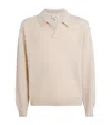 Frame Wool-silk Open Collar Sweatshirt In Neutral