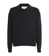 Frame Mens Black Polo-collar Regular-fit Wool And Silk-blend Jumper In Black