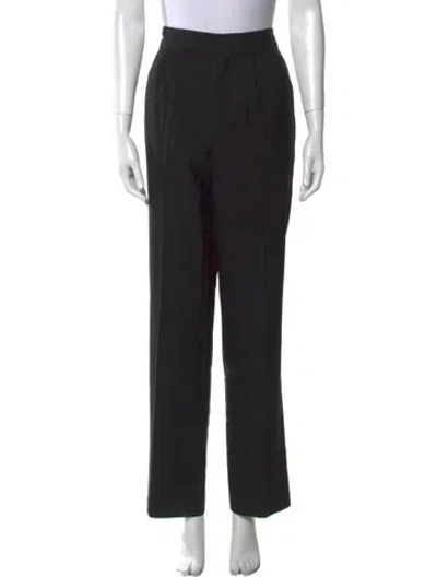 Pre-owned Frame Wool Straight Leg Pants In Black