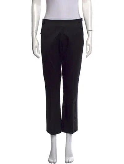 Pre-owned Frame Wool Straight Leg Pants In Black