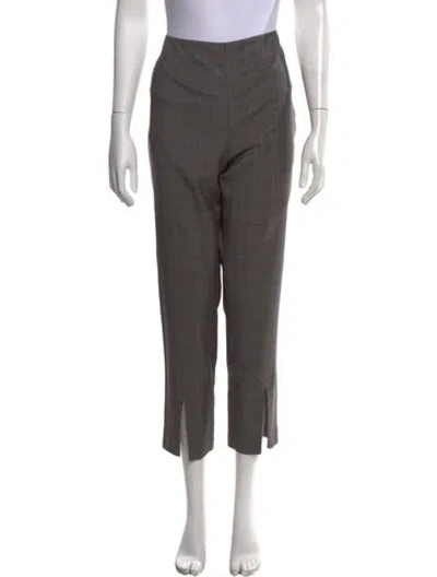 Pre-owned Frame Wool Straight Leg Pants In Grey