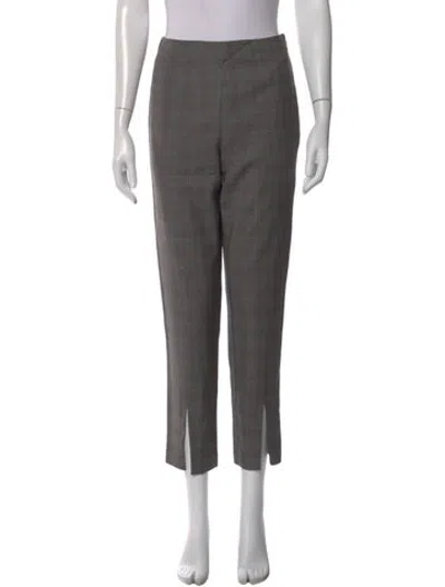 Pre-owned Frame Wool Straight Leg Pants In Grey