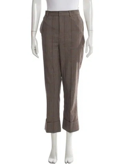 Pre-owned Frame Wool Straight Leg Pants In Neutral