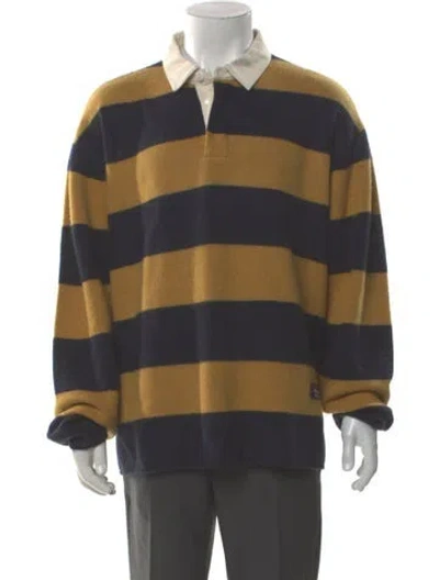 Pre-owned Frame Wool Striped Polo Sweater In Multi