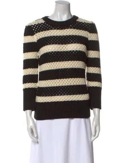 Pre-owned Frame Wool Striped Sweater In Black