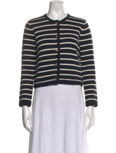 Pre-owned Frame Wool Striped Sweater In Black