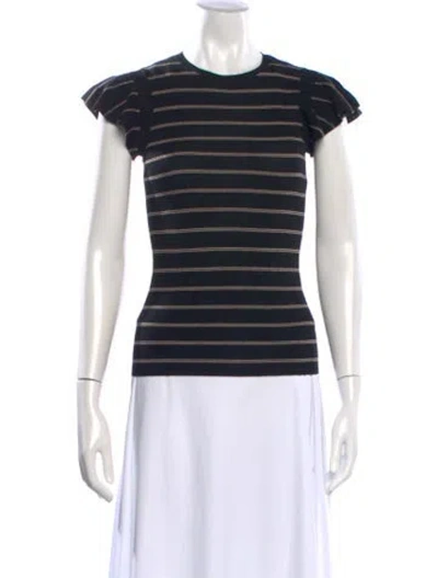 Pre-owned Frame Wool Striped Sweater In Black