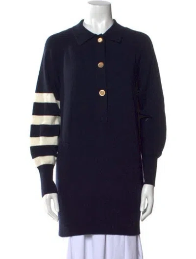 Pre-owned Frame Wool Striped Sweater In Blue