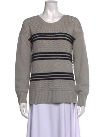 Pre-owned Frame Wool Striped Sweater In Grey