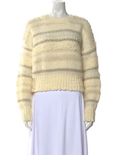 Pre-owned Frame Wool Striped Sweater W/ Tags In Neutral