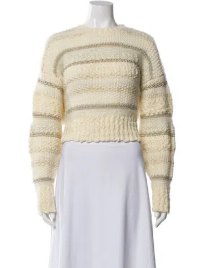 Pre-owned Frame Wool Striped Sweater W/ Tags In Neutral