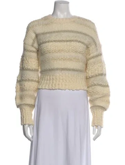 Pre-owned Frame Wool Striped Sweater W/ Tags In Neutral