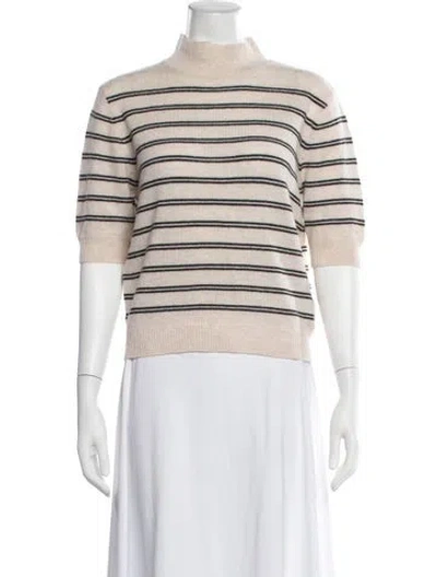 Pre-owned Frame Wool Striped Sweater W/ Tags In Neutrals