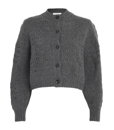 FRAME WOOL TEXTURED STITCH CARDIGAN