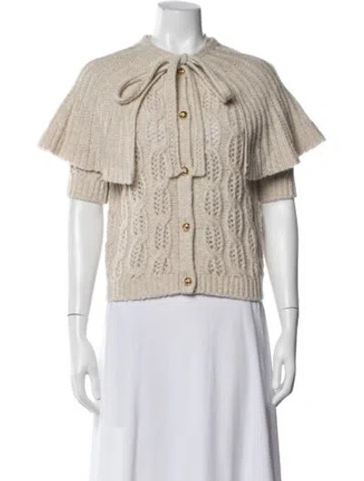 Pre-owned Frame Wool Tie Neck Sweater In Neutrals