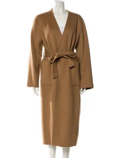 Pre-owned Frame Wool Trench Coat In Brown