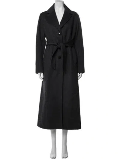 Pre-owned Frame Wool Trench Coat In Grey