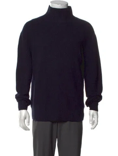 Pre-owned Frame Wool Turtleneck Pullover In Blue