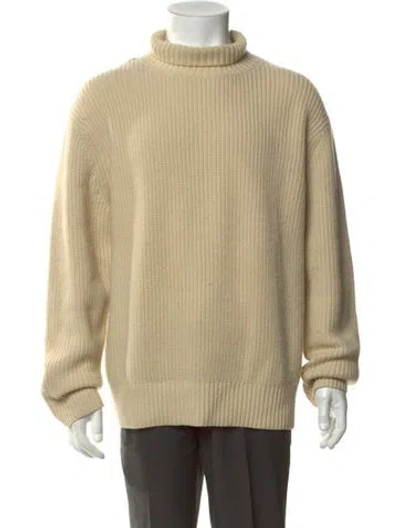 Pre-owned Frame Wool Turtleneck Pullover In White
