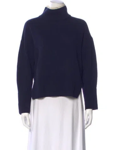 Pre-owned Frame Wool Turtleneck Sweater In Blue