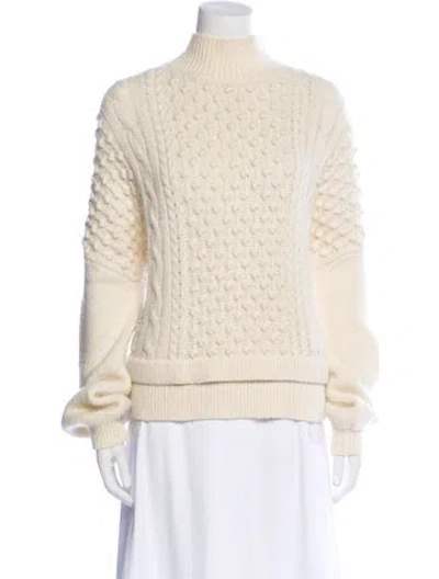 Pre-owned Frame Wool Turtleneck Sweater In Neutral