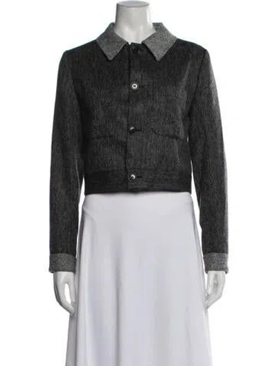 Pre-owned Frame Wool Tweed Pattern Jacket In Blue