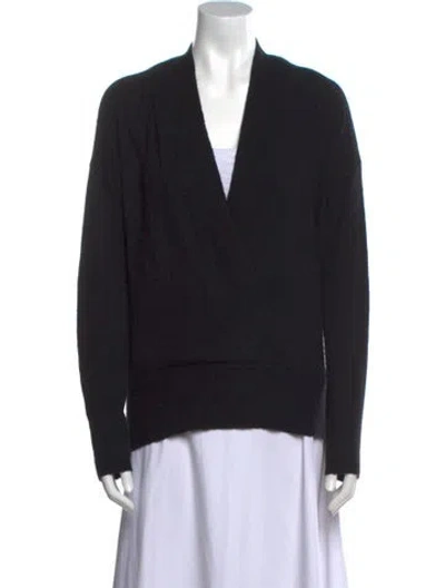 Pre-owned Frame Wool V-neck Sweater In Black