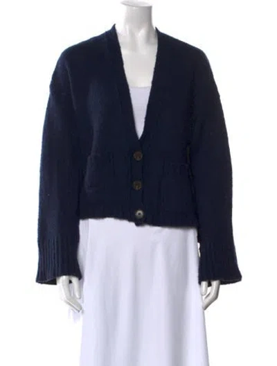 Pre-owned Frame Wool V-neck Sweater In Blue