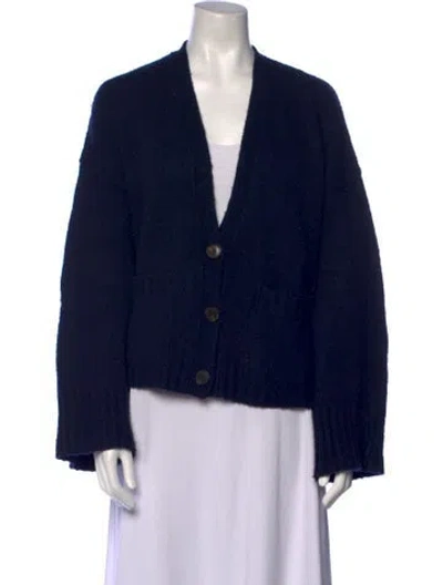 Pre-owned Frame Wool V-neck Sweater In Blue