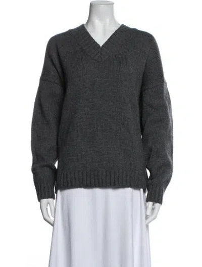 Pre-owned Frame Wool V-neck Sweater In Blue